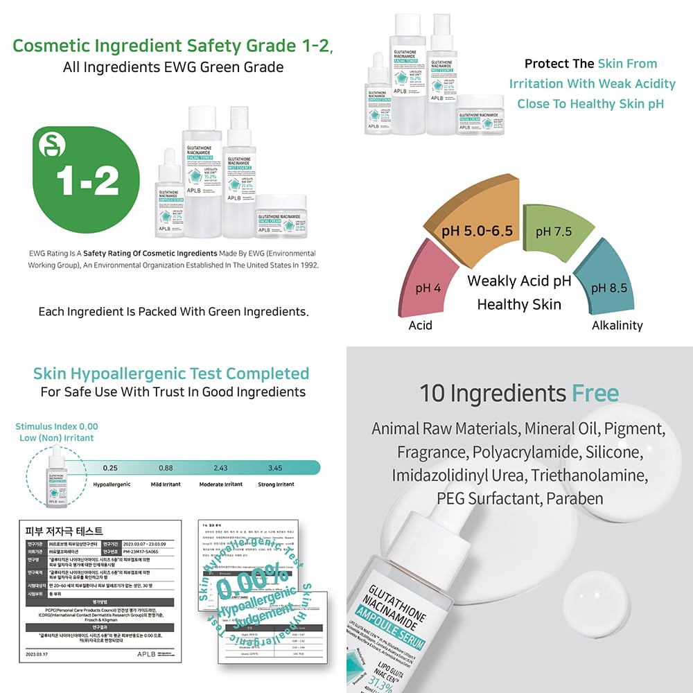 APLB Glutathione Niacinamide Ampoule Serum, 1.35 fl oz
