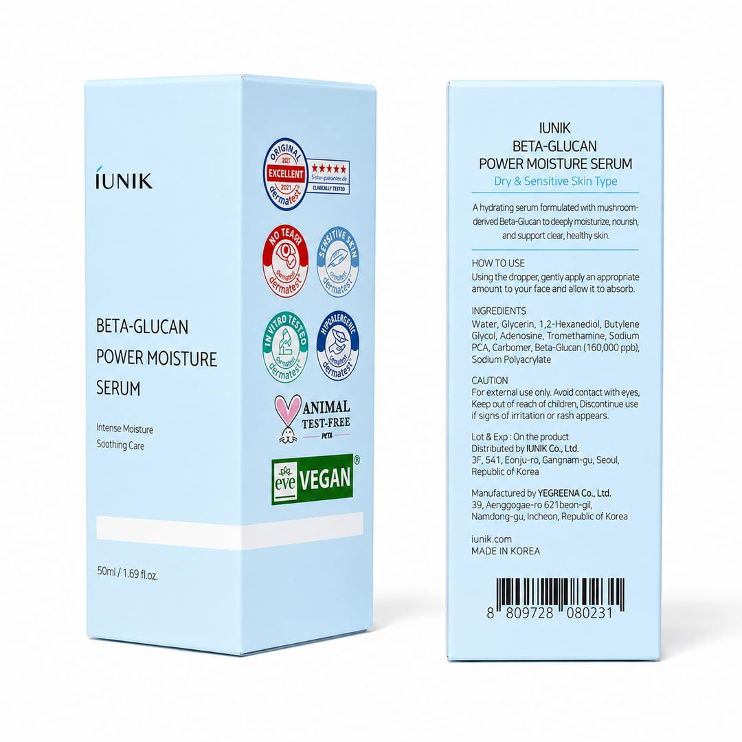 IUNIK Beta-Glucan Power Moisture Serum, 1.69 fl oz