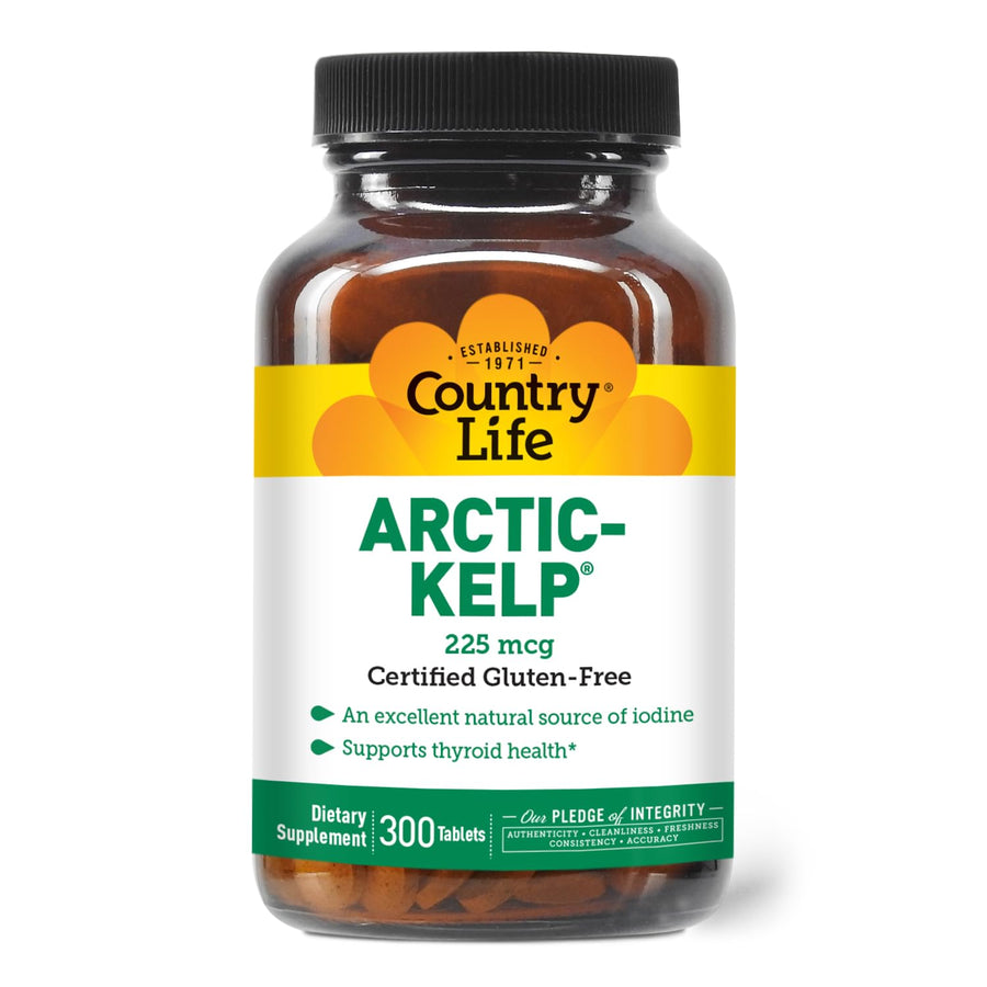 Country Life Arctic Kelp, 225 mcg, 300 Count