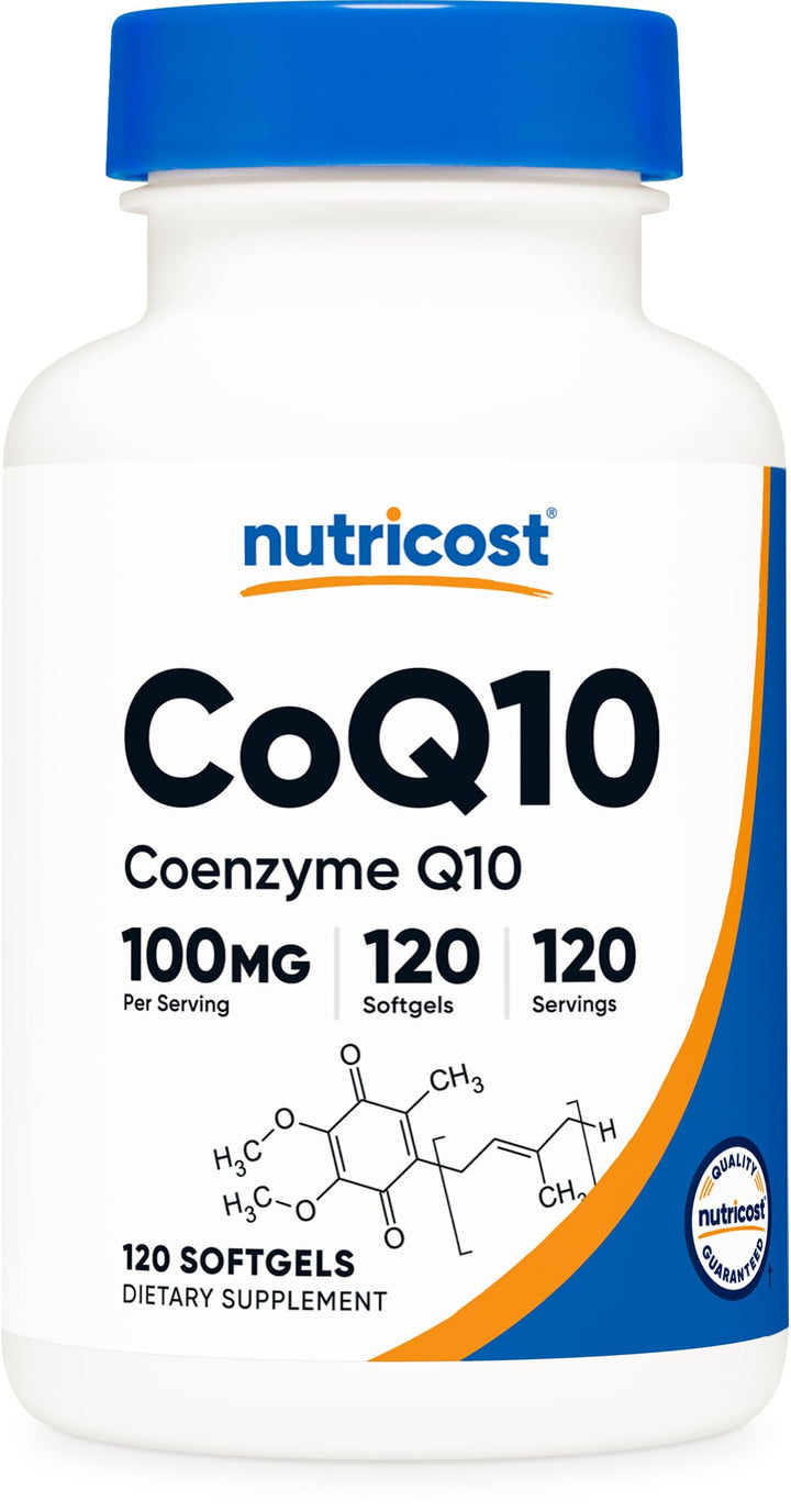 Nutricost CoQ10 Softgels, 100 mg, 120 Count
