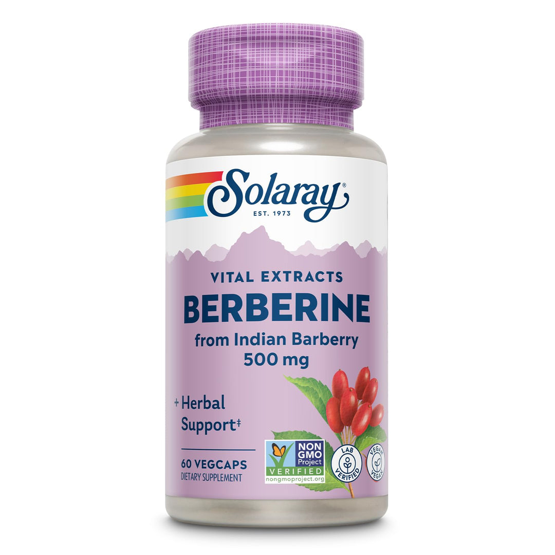 SOLARAY Berberine Extract, 500 mg, 60 Count