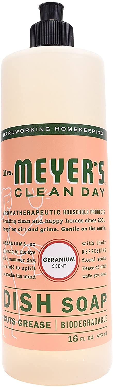 Mrs. MEYER'S Liquid Dish Soap, Geranium, 16 fl oz