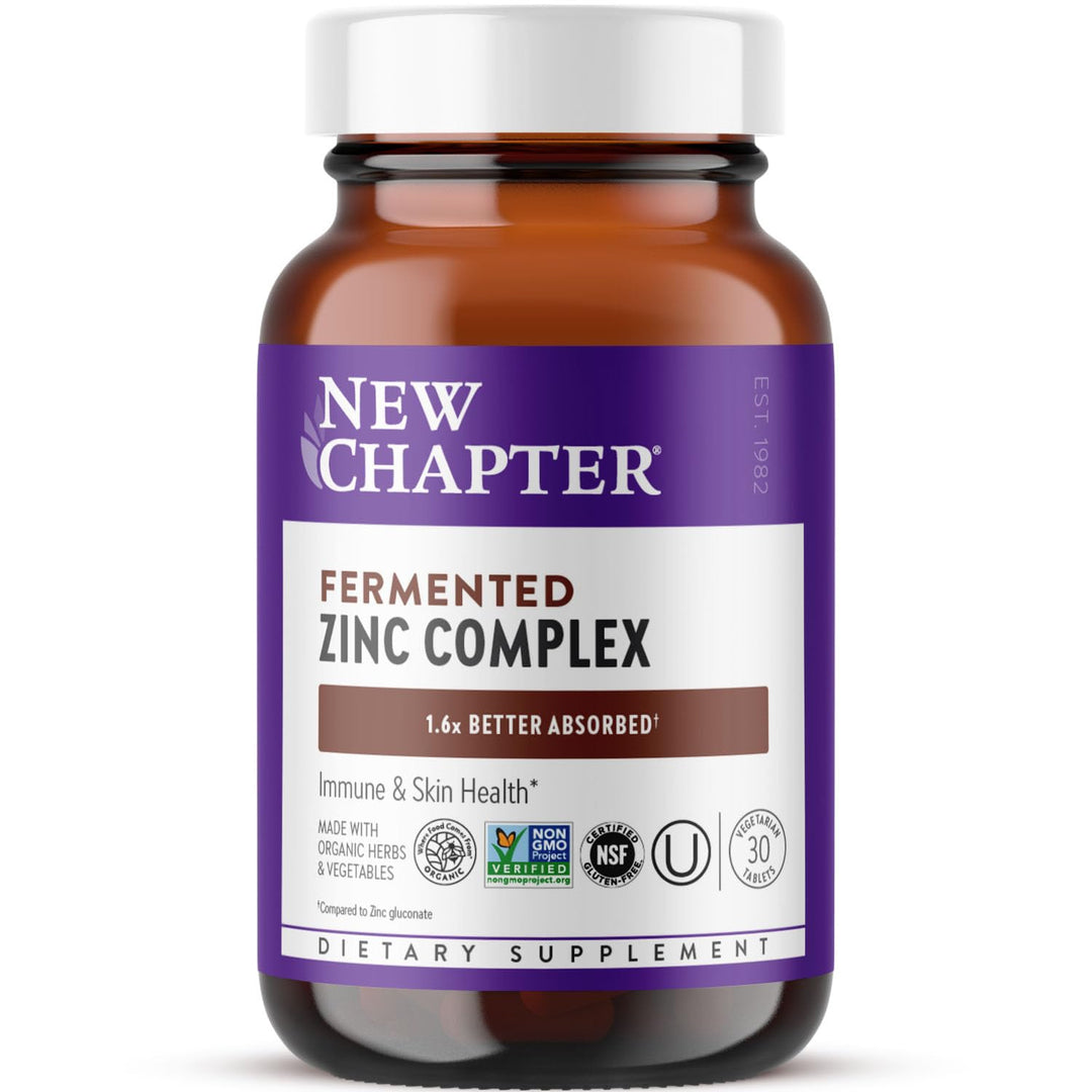 New Chapter Fermented Zinc Complex, 30 Count