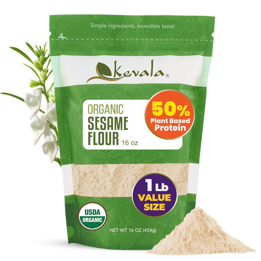 Kevala Organic High Protein Sesame Flour, 1 lb