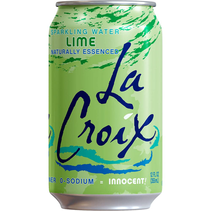La Croix Sparkling Water, Lime, 12 fl oz, Pack of 8