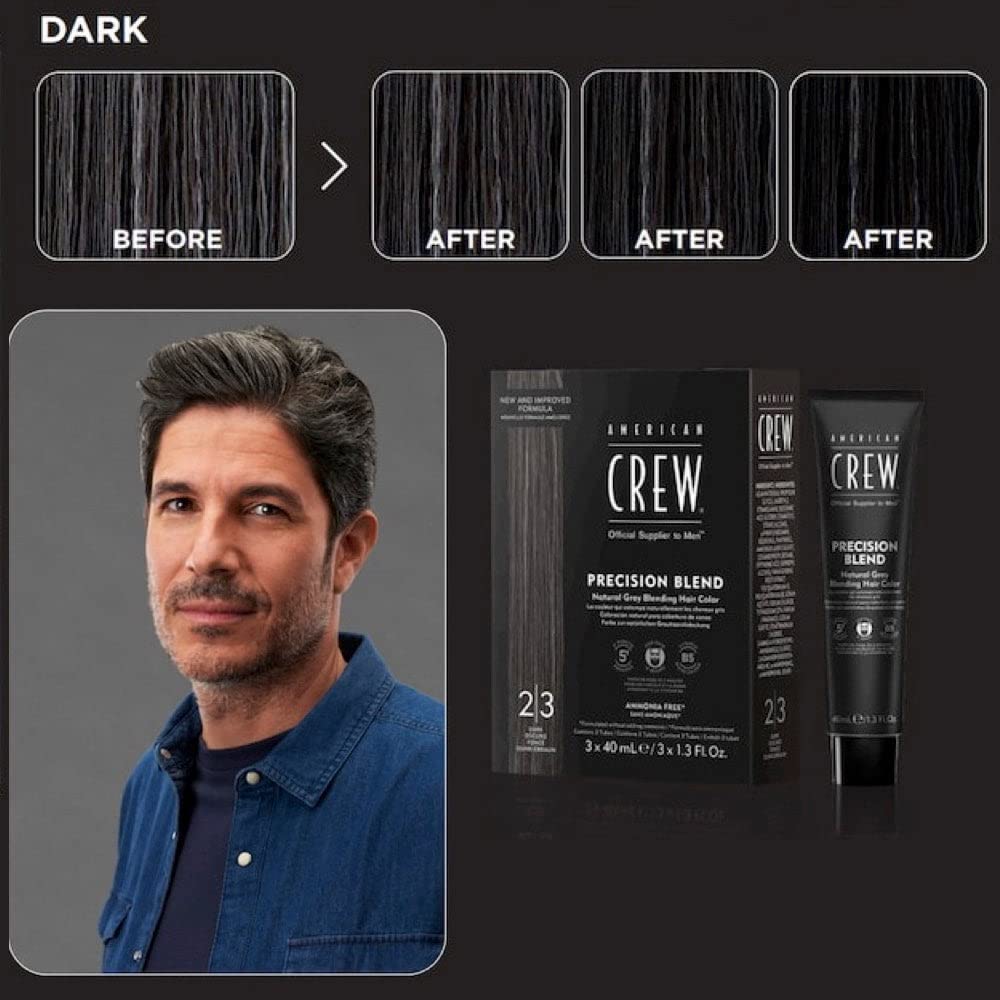 American Crew Temporary Hair Color, Dark, 1.35 fl oz, Pack of 3