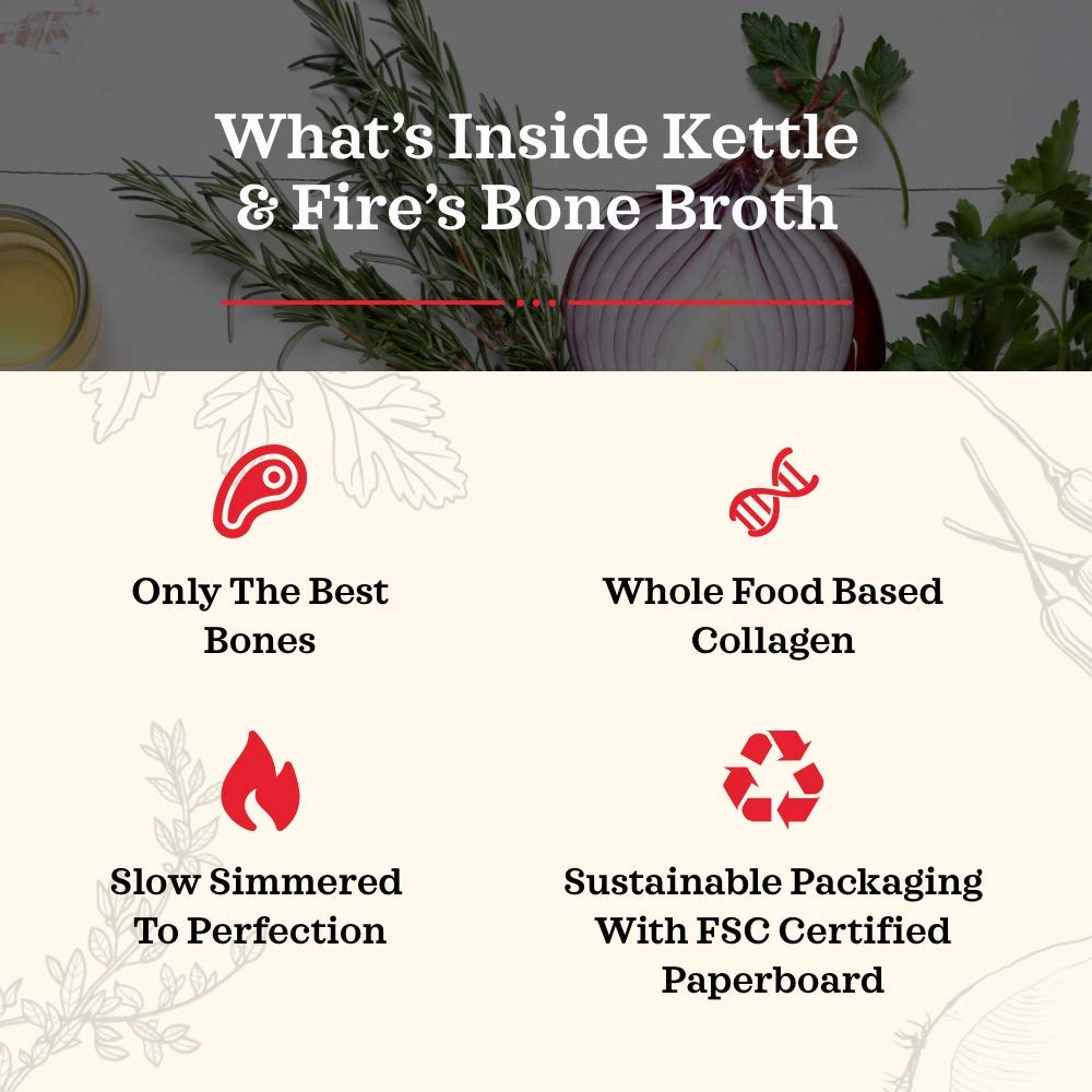 Kettle & Fire Chicken Bone Broth, Mushroom, 16.9 oz