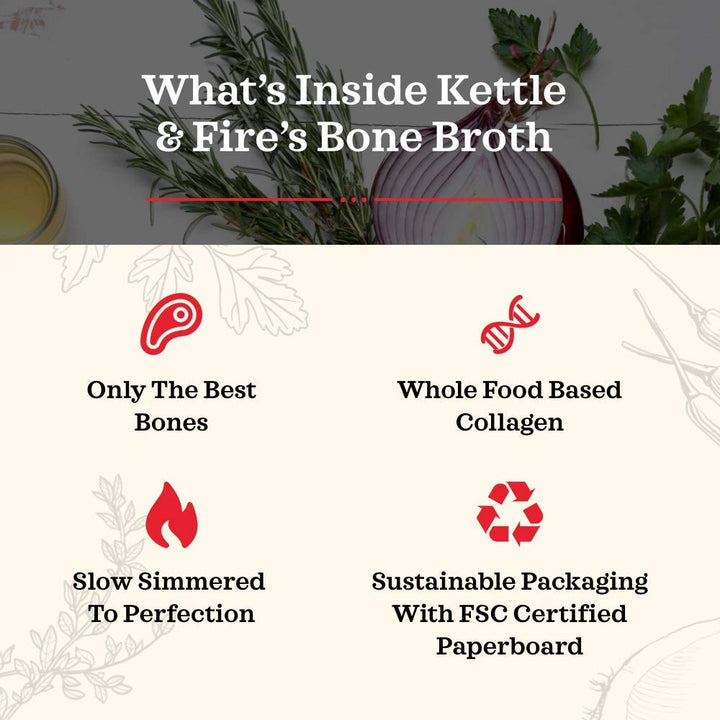 Kettle & Fire Chicken Bone Broth, Mushroom, 16.9 oz