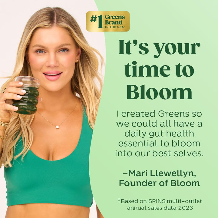 Bloom Nutrition Superfood Greens Powder, Strawberry Kiwi, 30 Servings