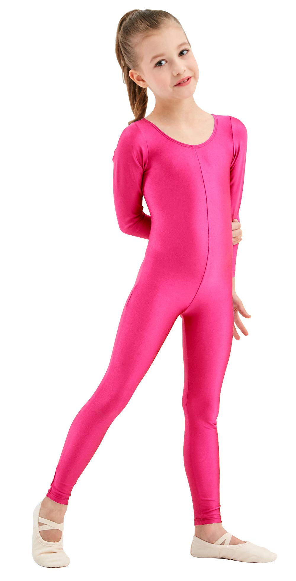speerise Girls Unitard, Hot Pink, XL