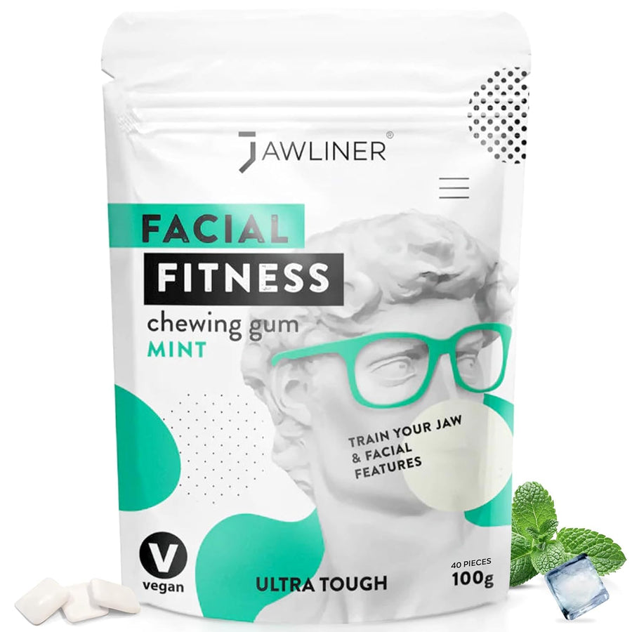 Jawliner Fitness Chewing Gum, Mint, 2 Month Pack