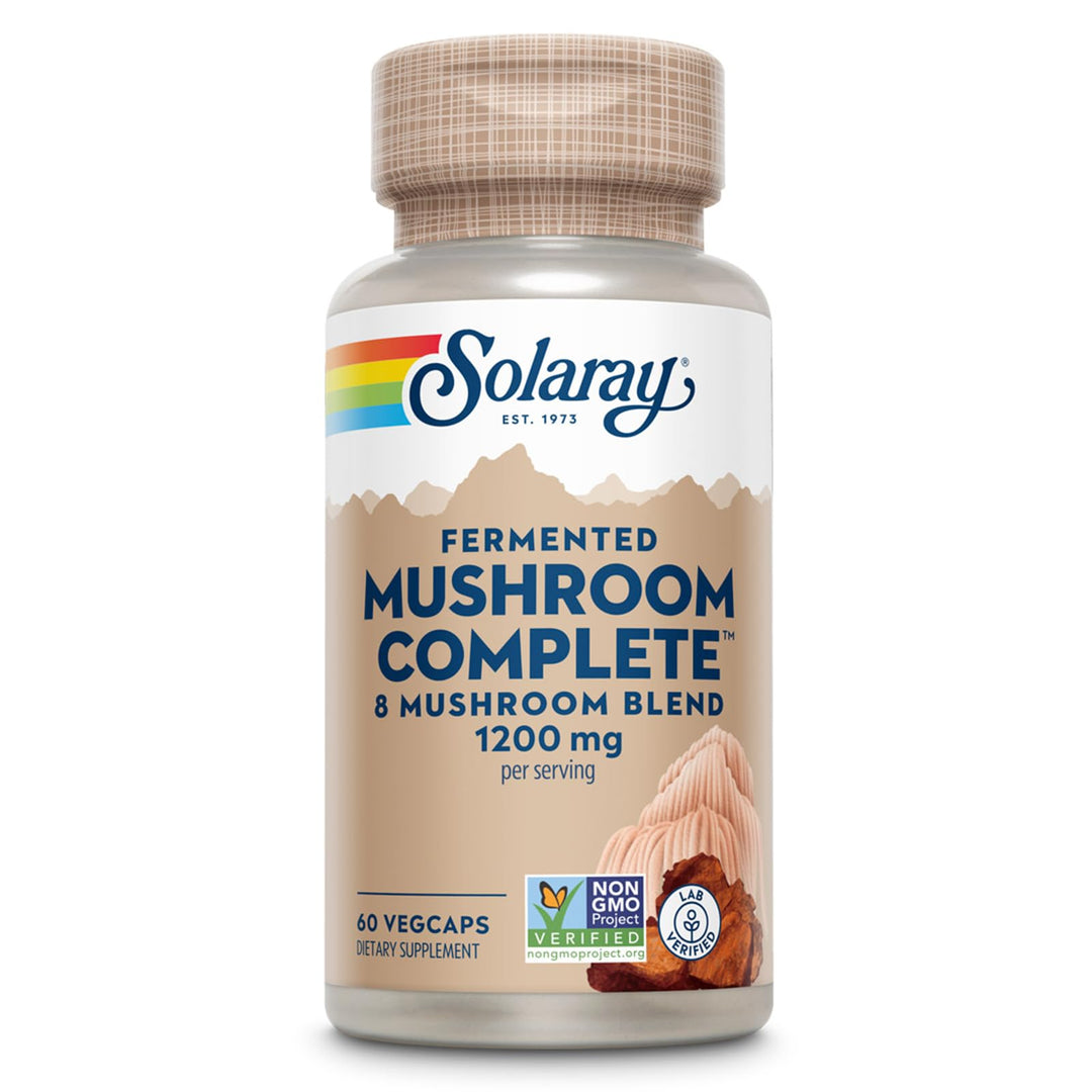 SOLARAY Fermented Mushroom Complete Capsules, 60 Count
