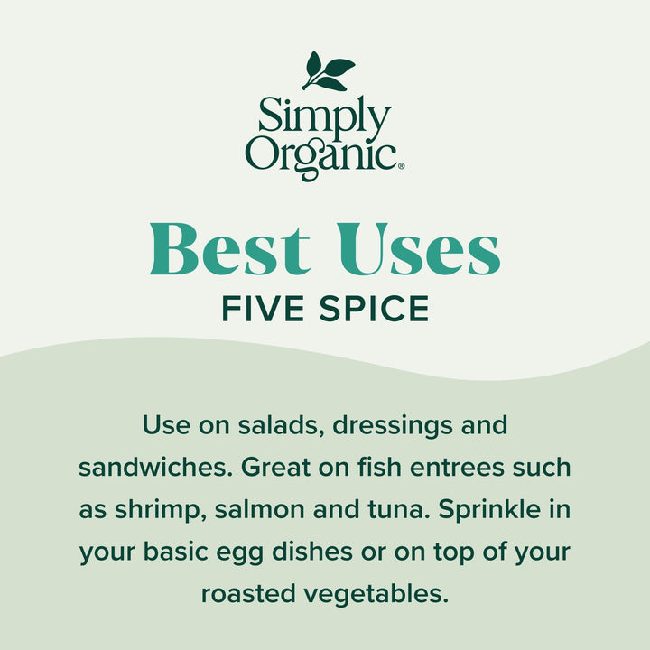 Simply Organic 5 Spice Powder, 2.01 oz