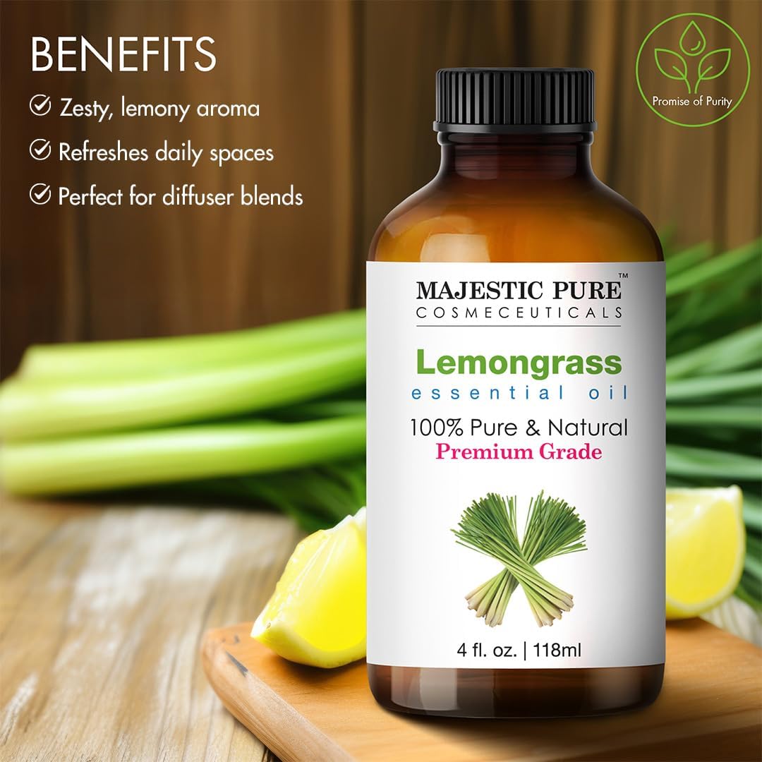 Majestic Pure Lemongrass Essential Oil, 4 fl oz