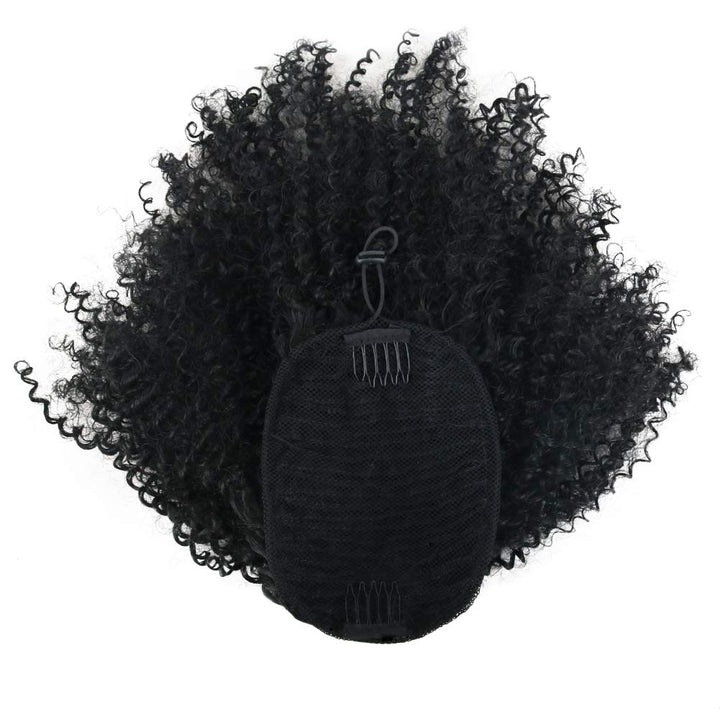 YITI Afro Curly Drawstring Ponytail Extension, Black, 1 Count