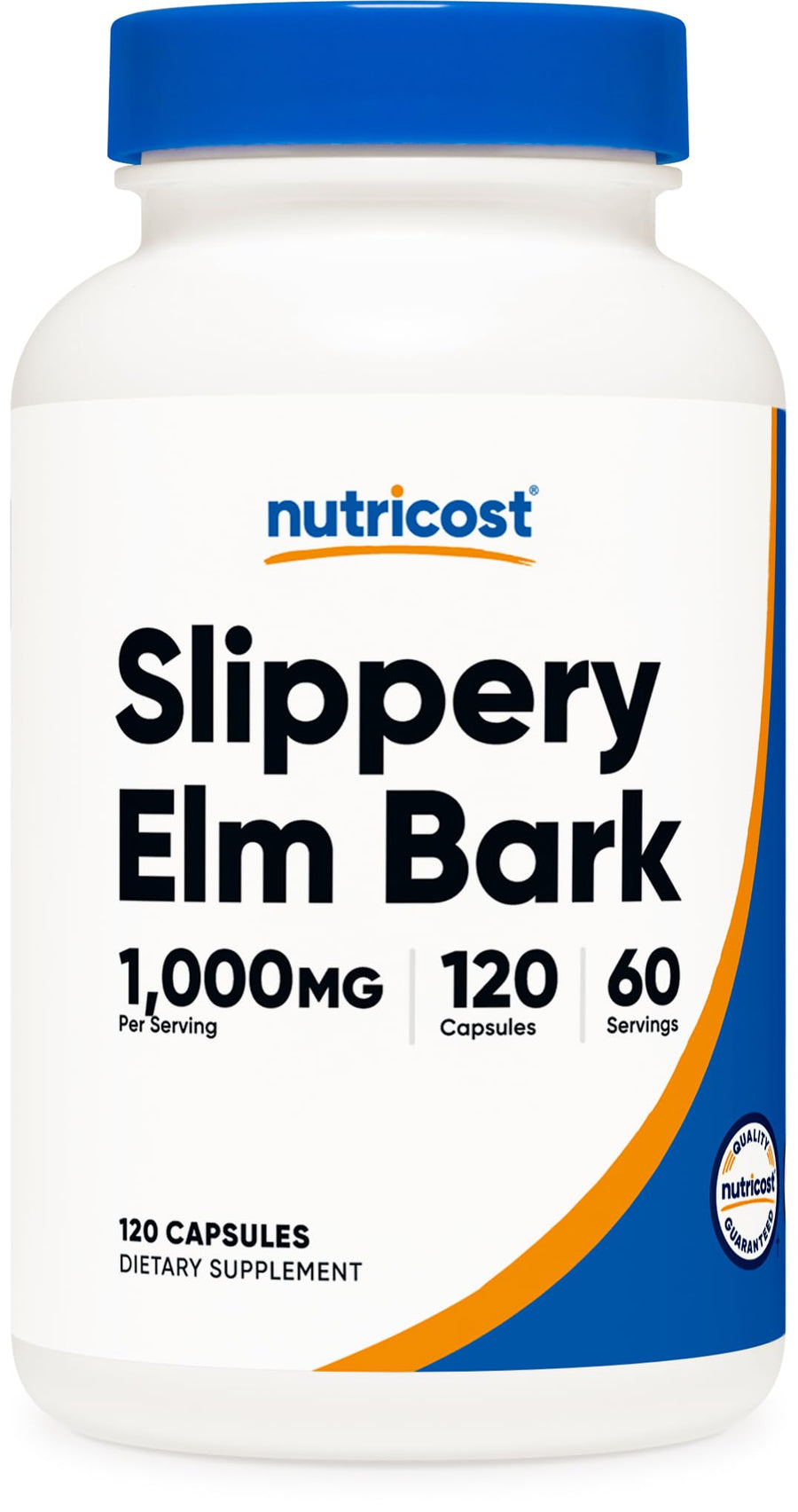 Nutricost Slippery Elm Bark Capsules, 1000mg, 120 Count
