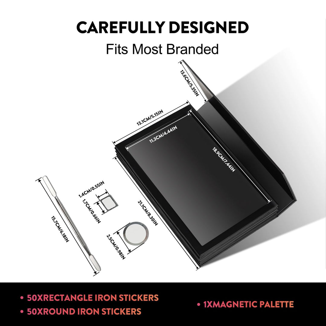 SZDYM Empty Magnetic Palette Book, Black PU Leather, 4 Layers