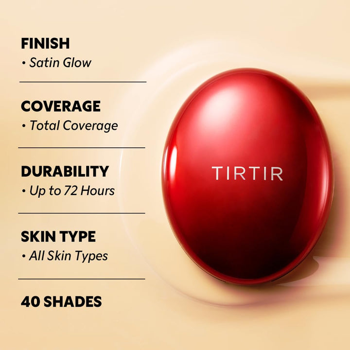 TIRTIR Mask Fit Red Cushion Foundation, 23N Sand, 0.63 fl oz