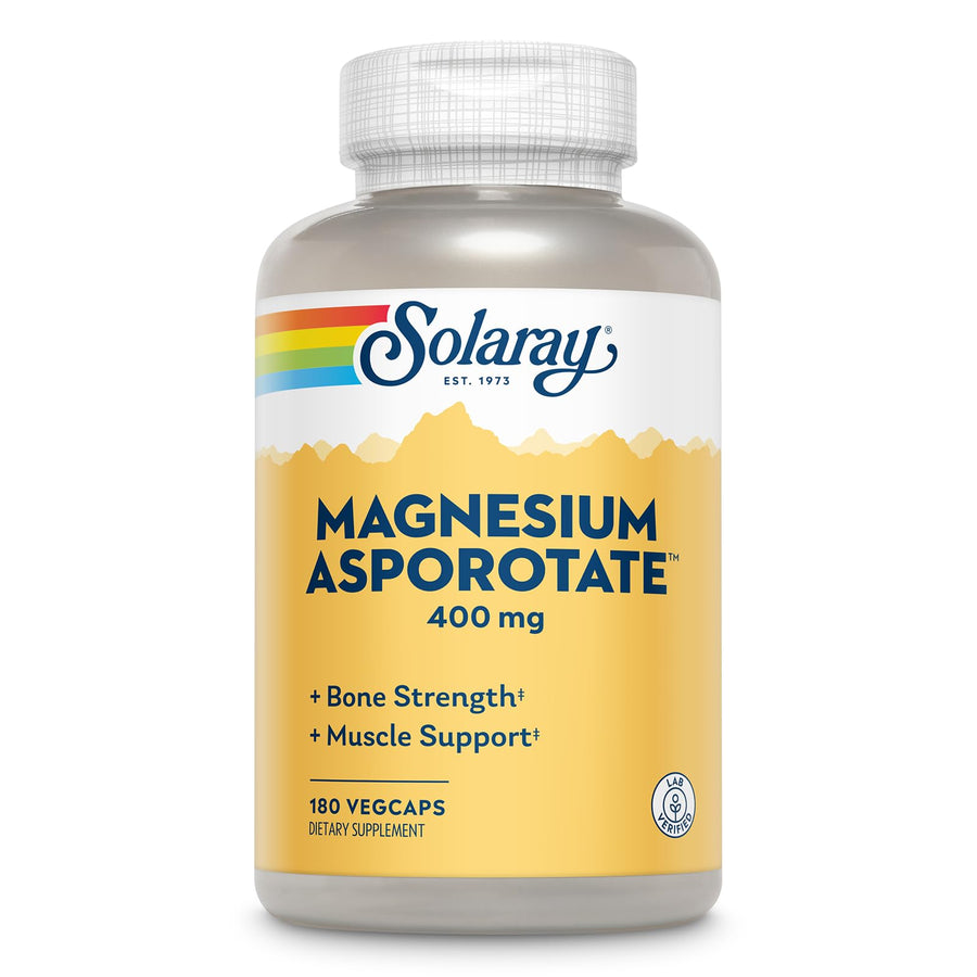 SOLARAY Magnesium Asporotate, 400 mg, 180 Count