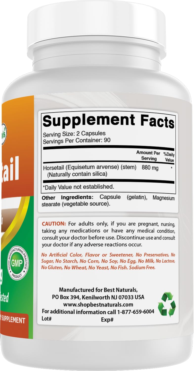 Best Naturals Horsetail, 440 mg, 180 Count