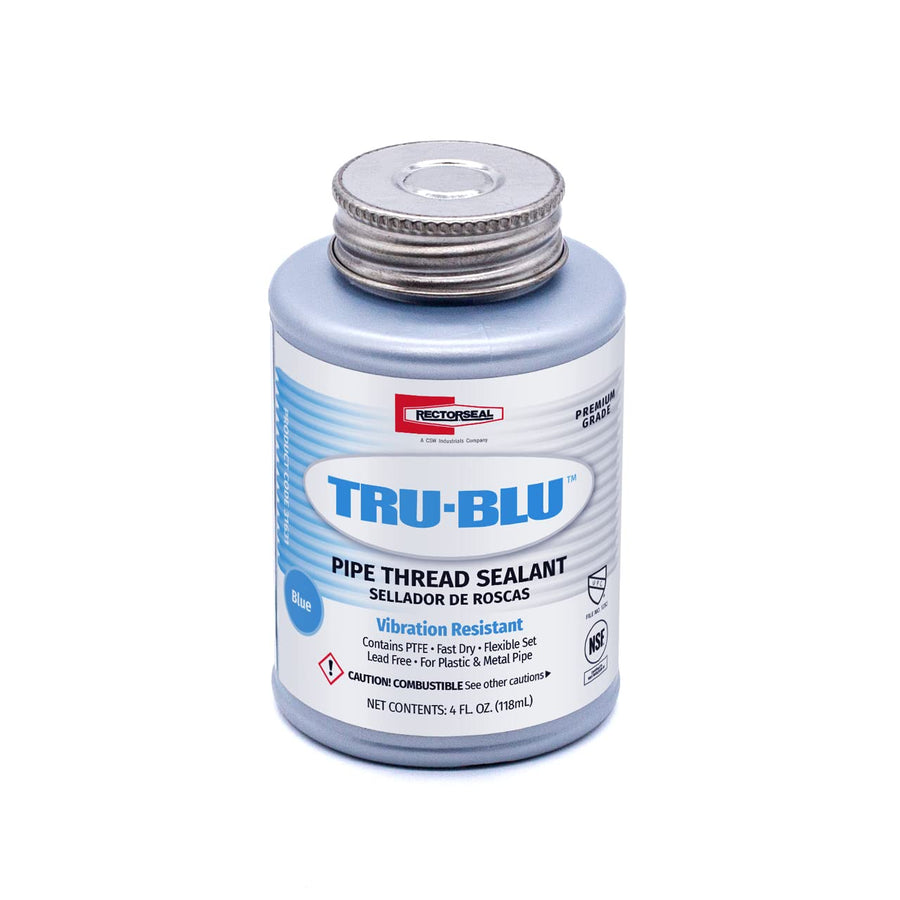 Rectorseal Tru-Blu Pipe Thread Sealant, 1/4 Pint Brush Top