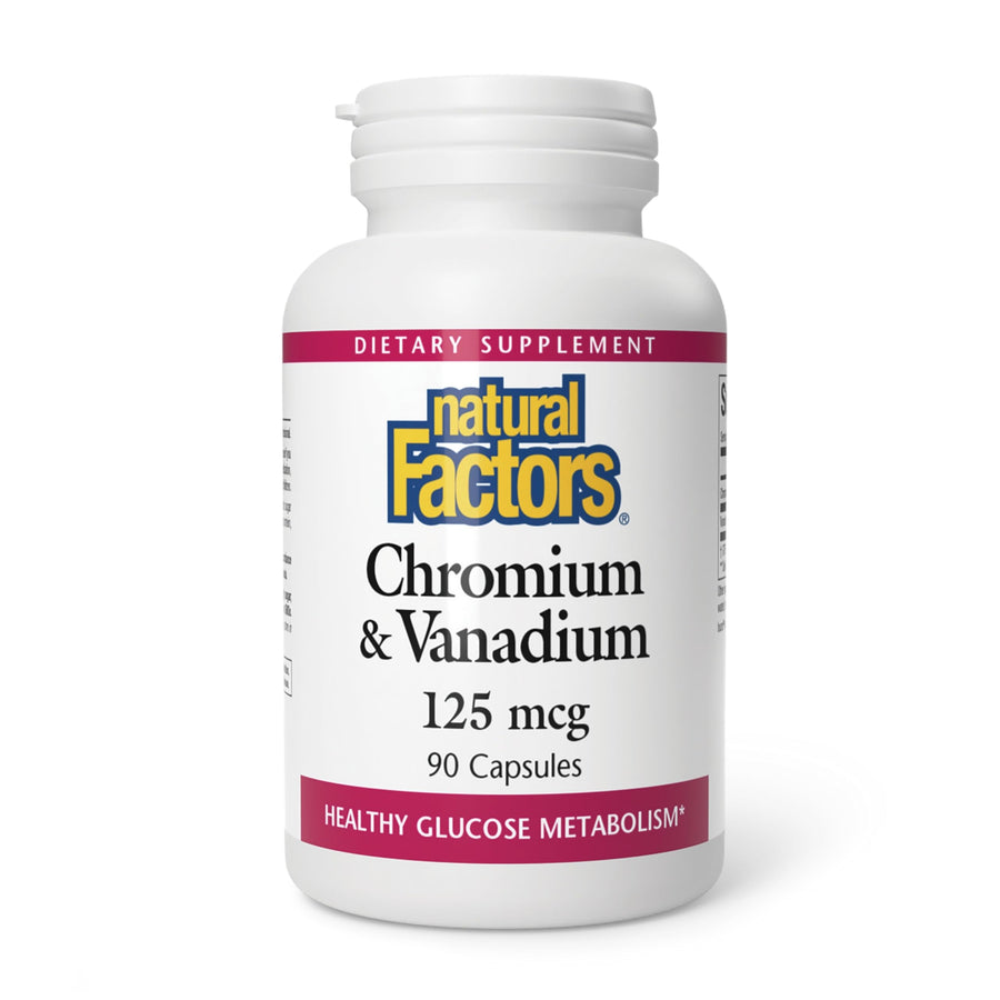 Natural Factors Chromium & Vanadium 125 mcg, 90 Count