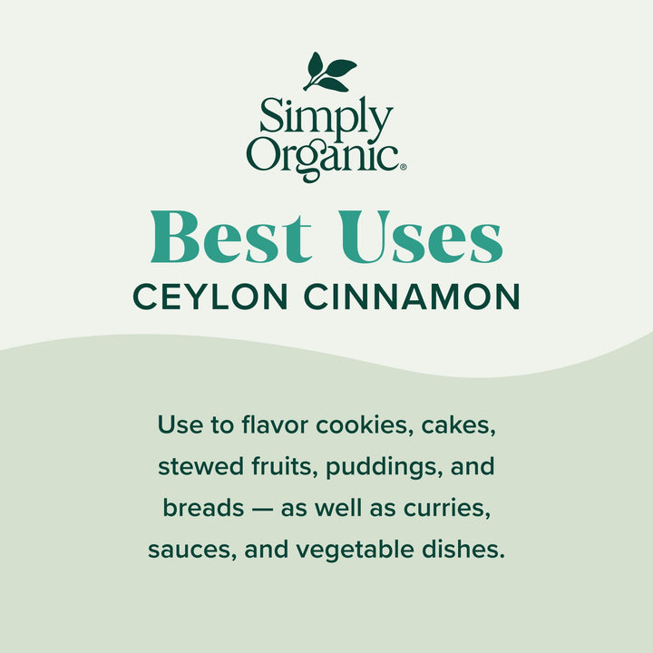 Simply Organic Cinnamon, Ground Ceylon