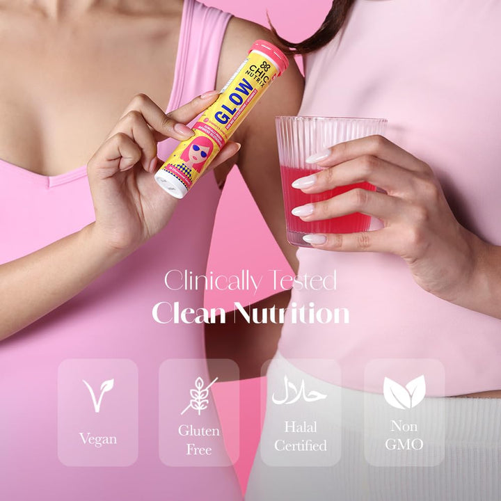 CHICNUTRIX Glow Glutathione Tablets, Strawberry Lemon, 20 Count