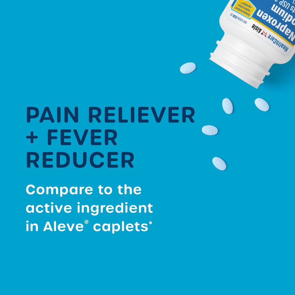 HealthCareAisle Naproxen Sodium Caplets, 220 mg, 200 Count