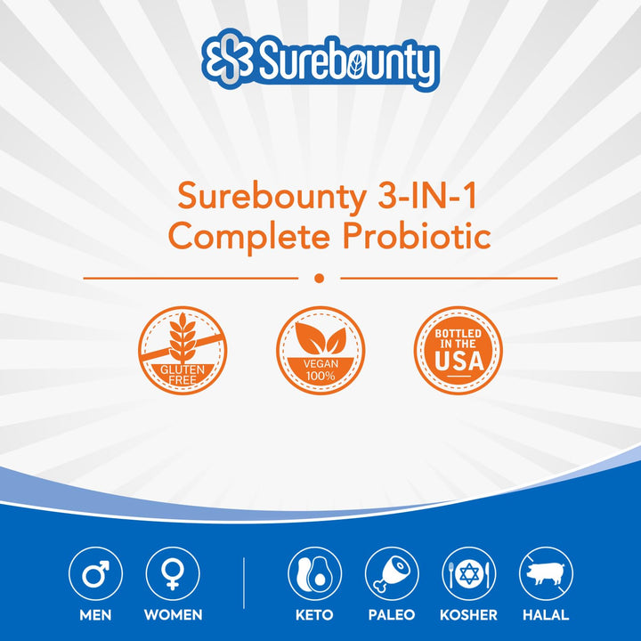 Surebounty Probiotics, 120 Billion CFU, 30 Count