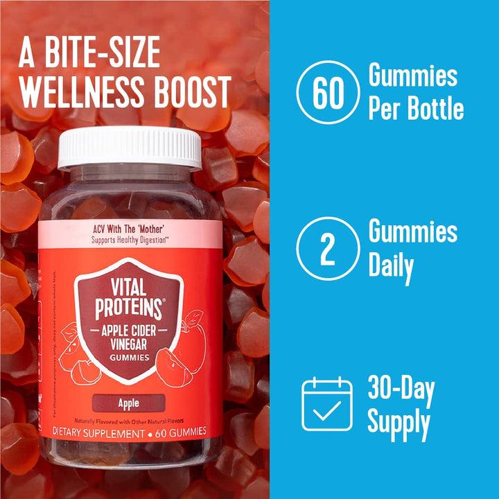 Vital Proteins Apple Cider Vinegar Gummies, 60 Count