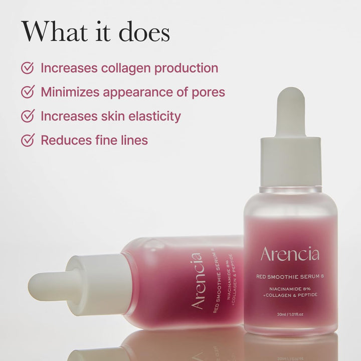 ARENCIA Red Collagen Peptide Smoothie Serum, 8% Niacinamide