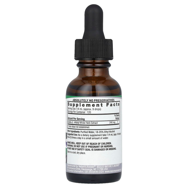 Nature's Answer Lobelia Herb, 690 mcg, 1 fl oz