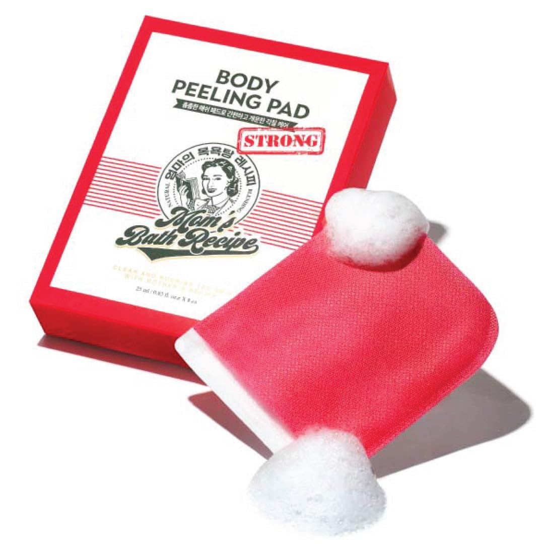 Mom's Bath Recipe Body Peeling Pad, Strong, 8 Count