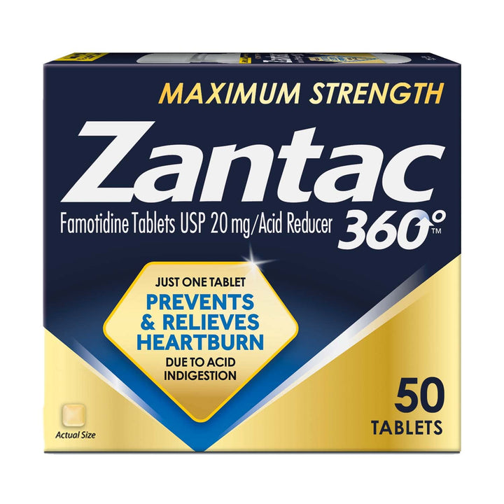 Zantac 360 Maximum Strength Tablets, 20 mg, 50 Count
