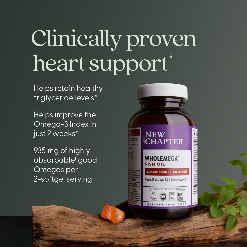 New Chapter Wholemega Extra-Virgin Fish Oil, 120 Count