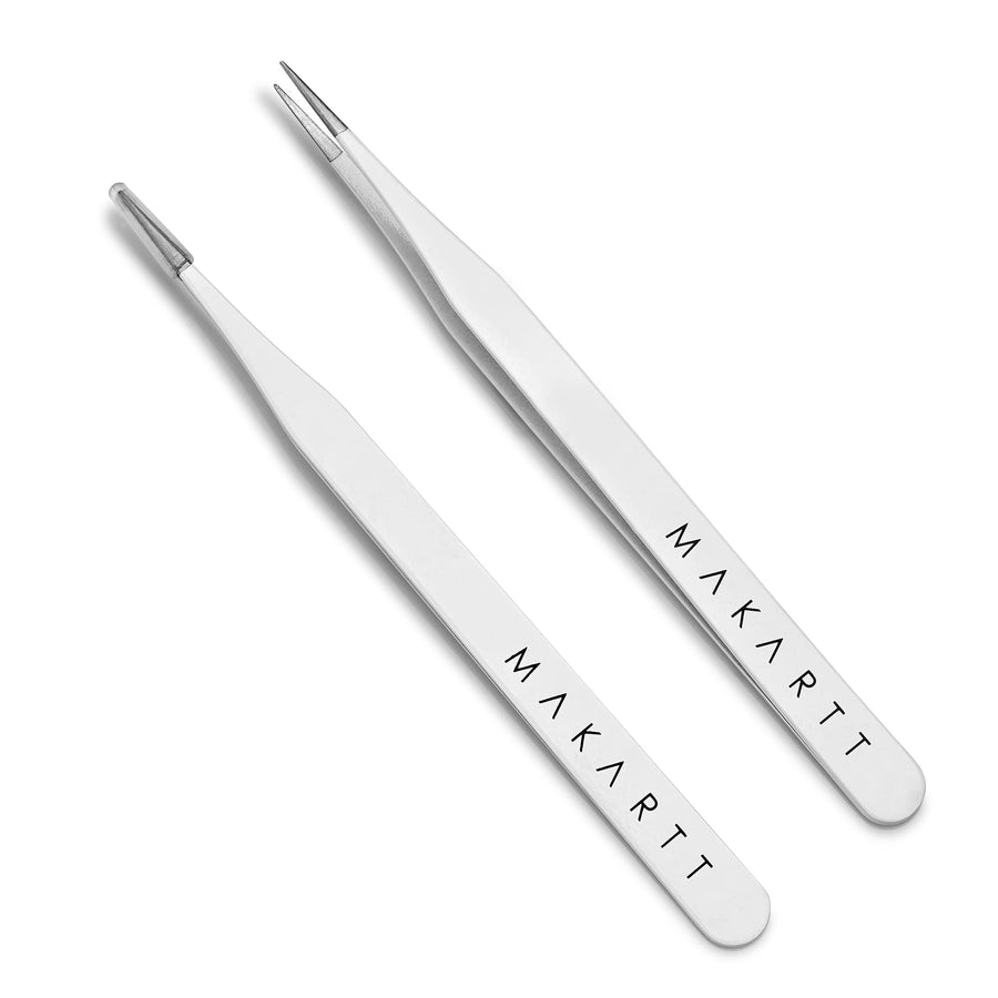 Makartt Straight Nail Tweezers, 2 Count