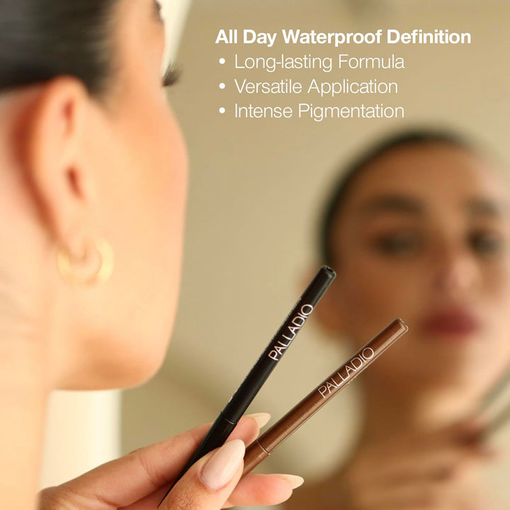 Palladio Waterproof Retractable Eyeliner, Pure Black