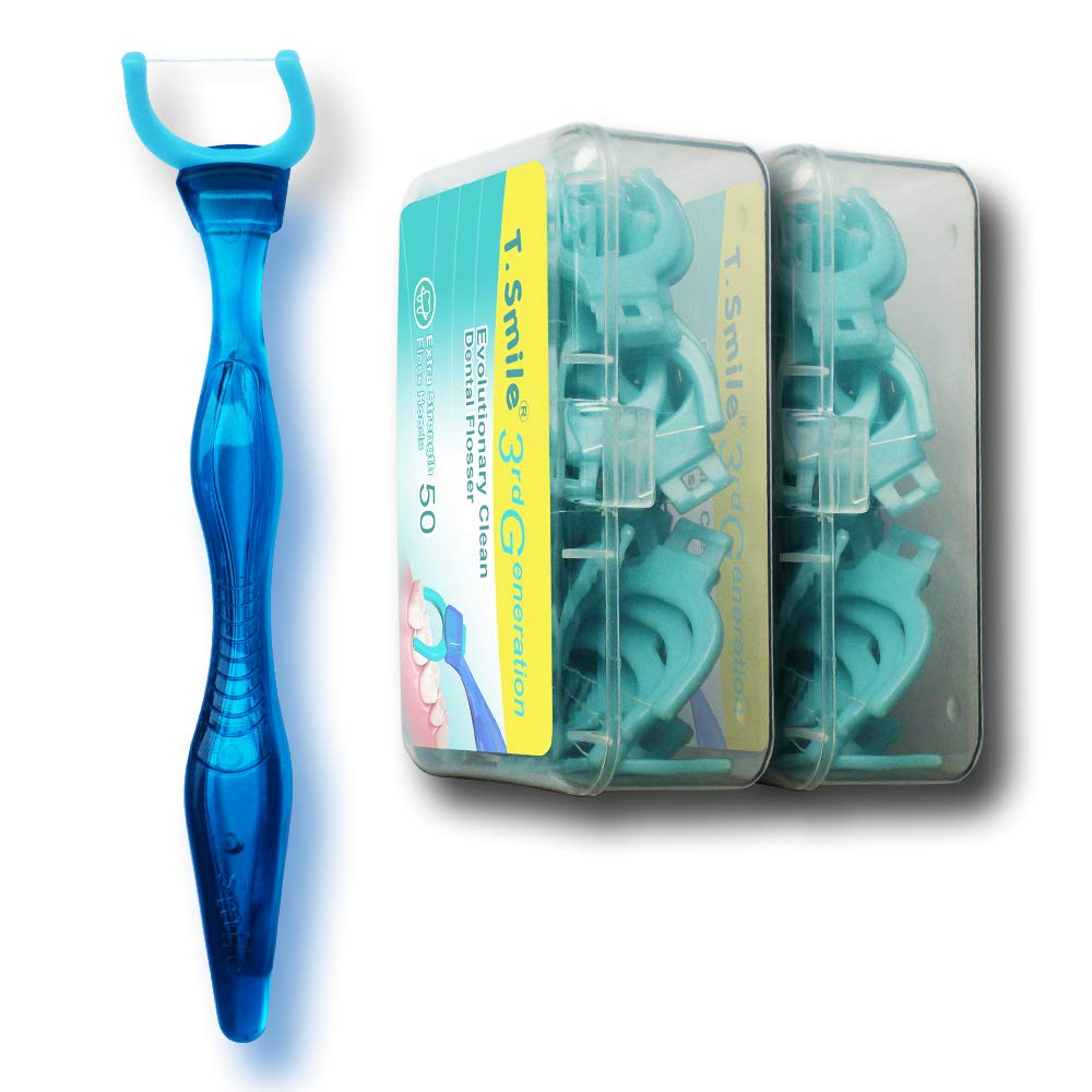 T.Smile 3rd Generation Dental Flosser, 100 Count, Pack of 1