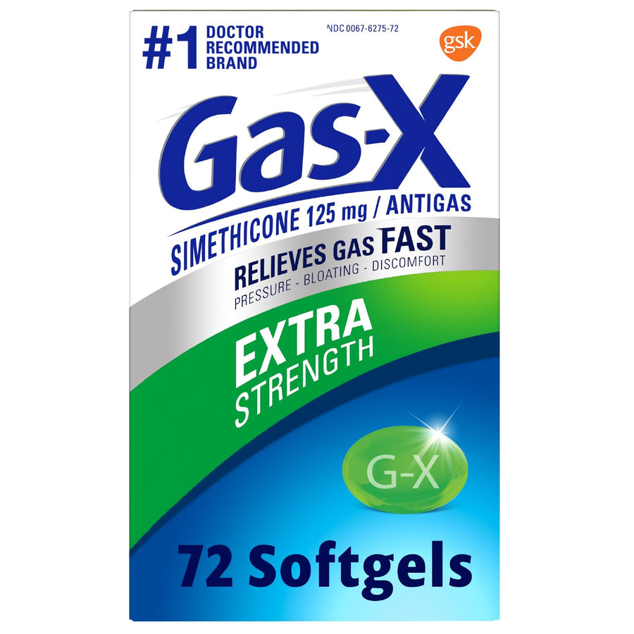 Gas-X Extra Strength Gas Relief Softgels, 125 mg, 72 Count