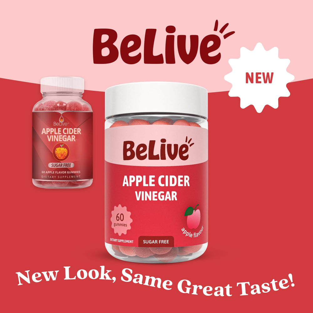 BeLive Apple Cider Vinegar Gummies, Sugar-Free, 60 Count