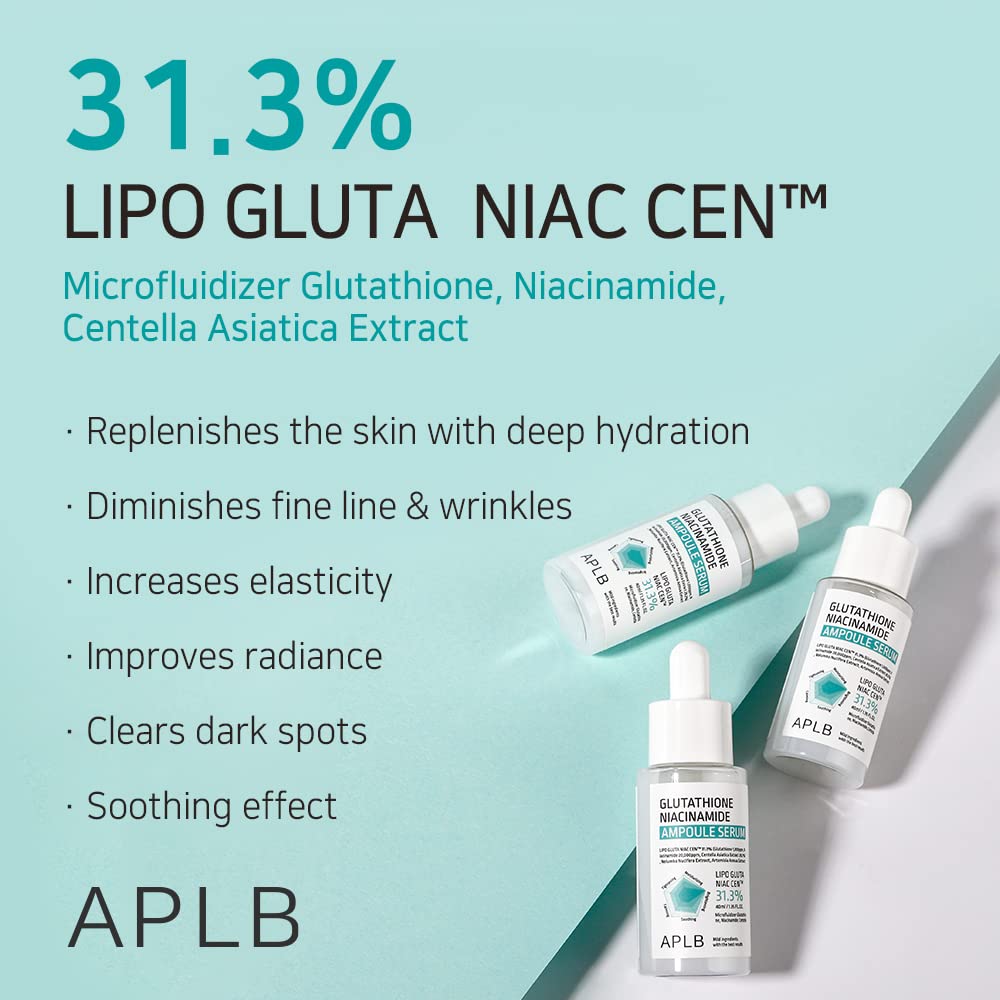 APLB Glutathione Niacinamide Ampoule Serum, 1.35 fl oz