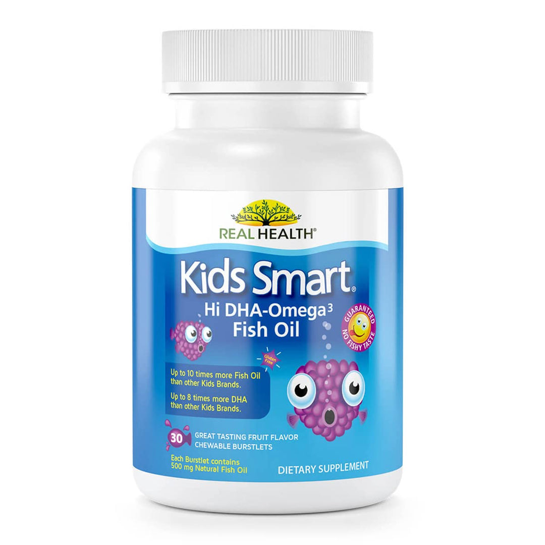 Real Health Kids Smart Hi DHA Omega 3 Fish Oil, Berry, 30 Count
