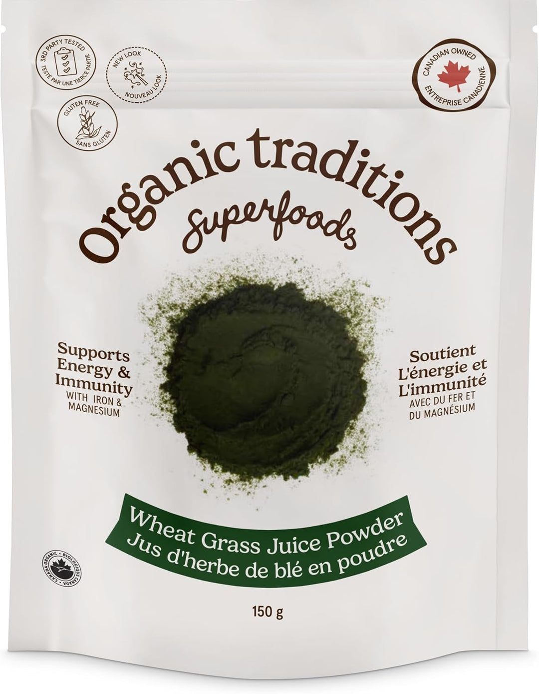 Organic Traditions Wheat Grass Juice Powder, 150 g