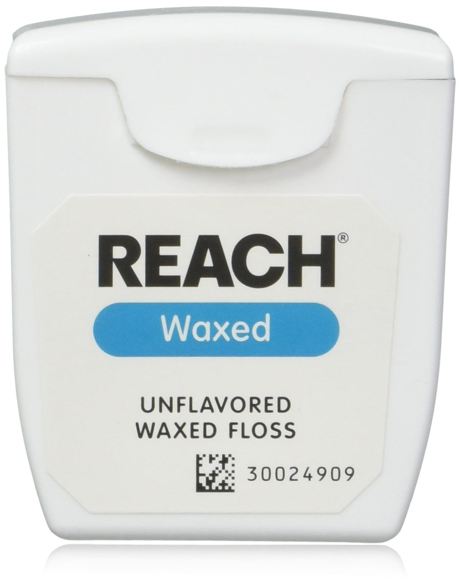 REACH Waxed Dental Floss, Unflavored, 55 yd