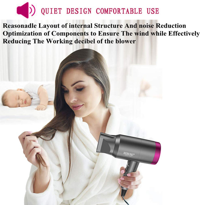 REBUNE 3 in 1 Hair Dryer Far Infrared Thermo Protect Hair Styler