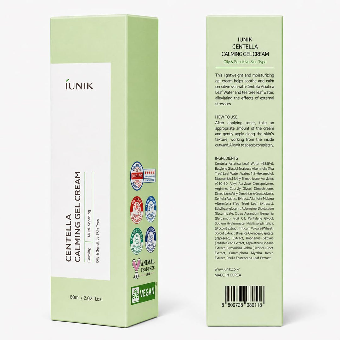 Iunik Centella Calming Gel Cream, 60 ml