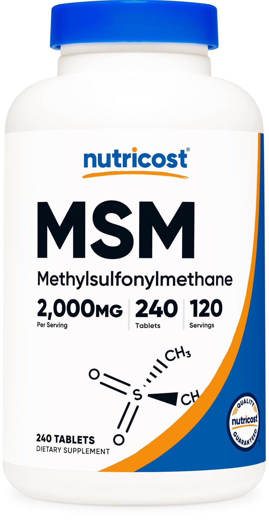 Nutricost MSM Tablets, 2000 mg, 240 Count