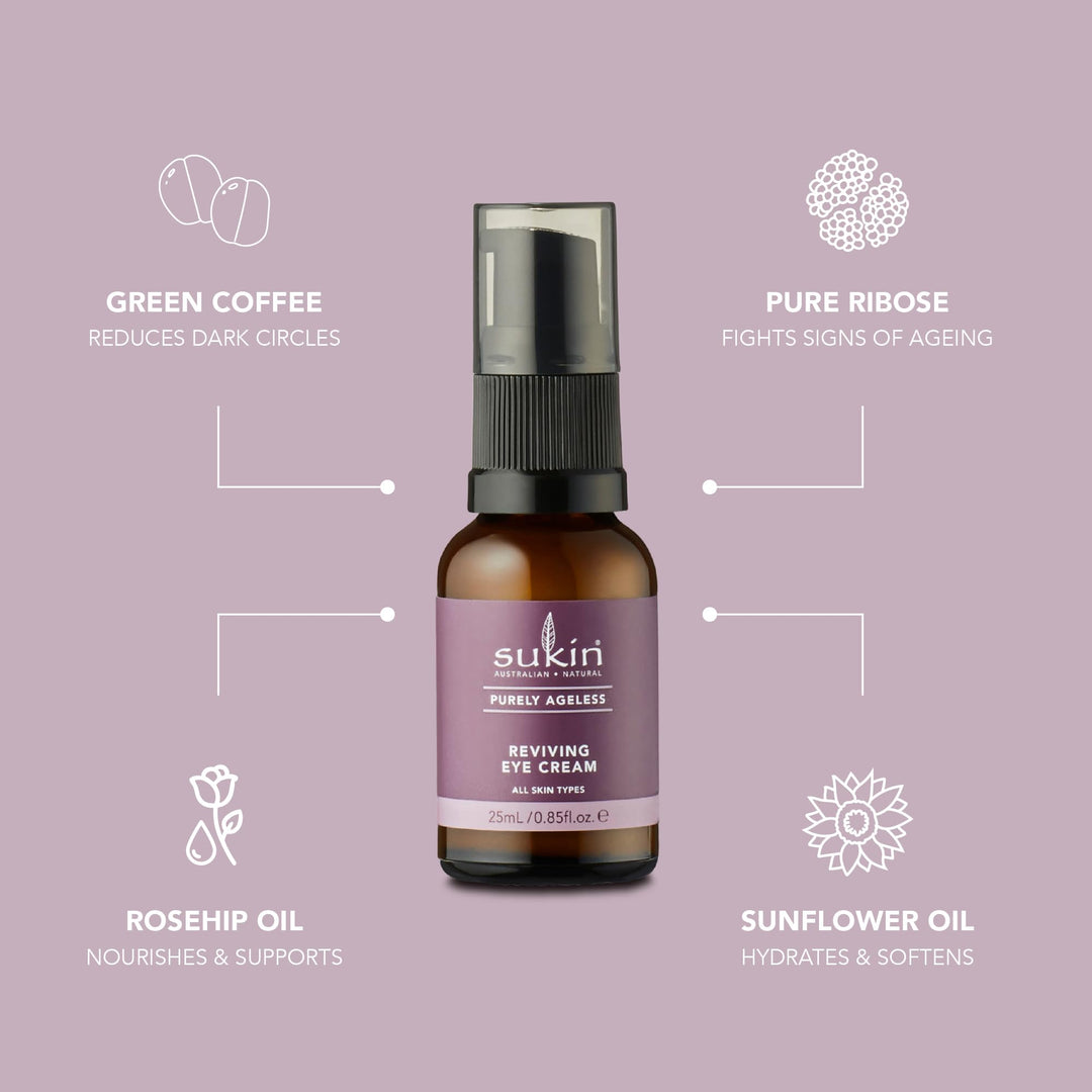 Sukin Purely Ageless Reviving Eye Cream, 25 ml