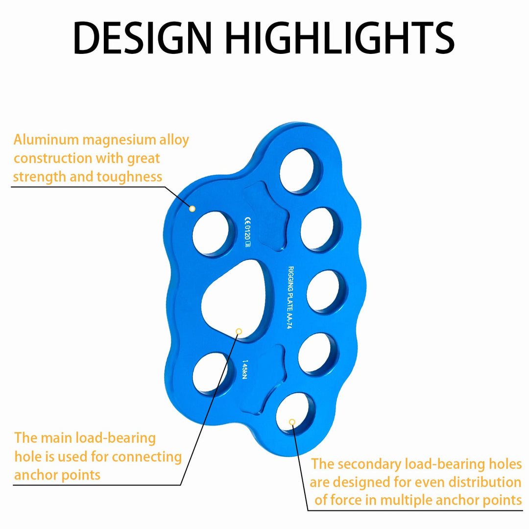 FTGear Climbing Rigging Plate, Blue